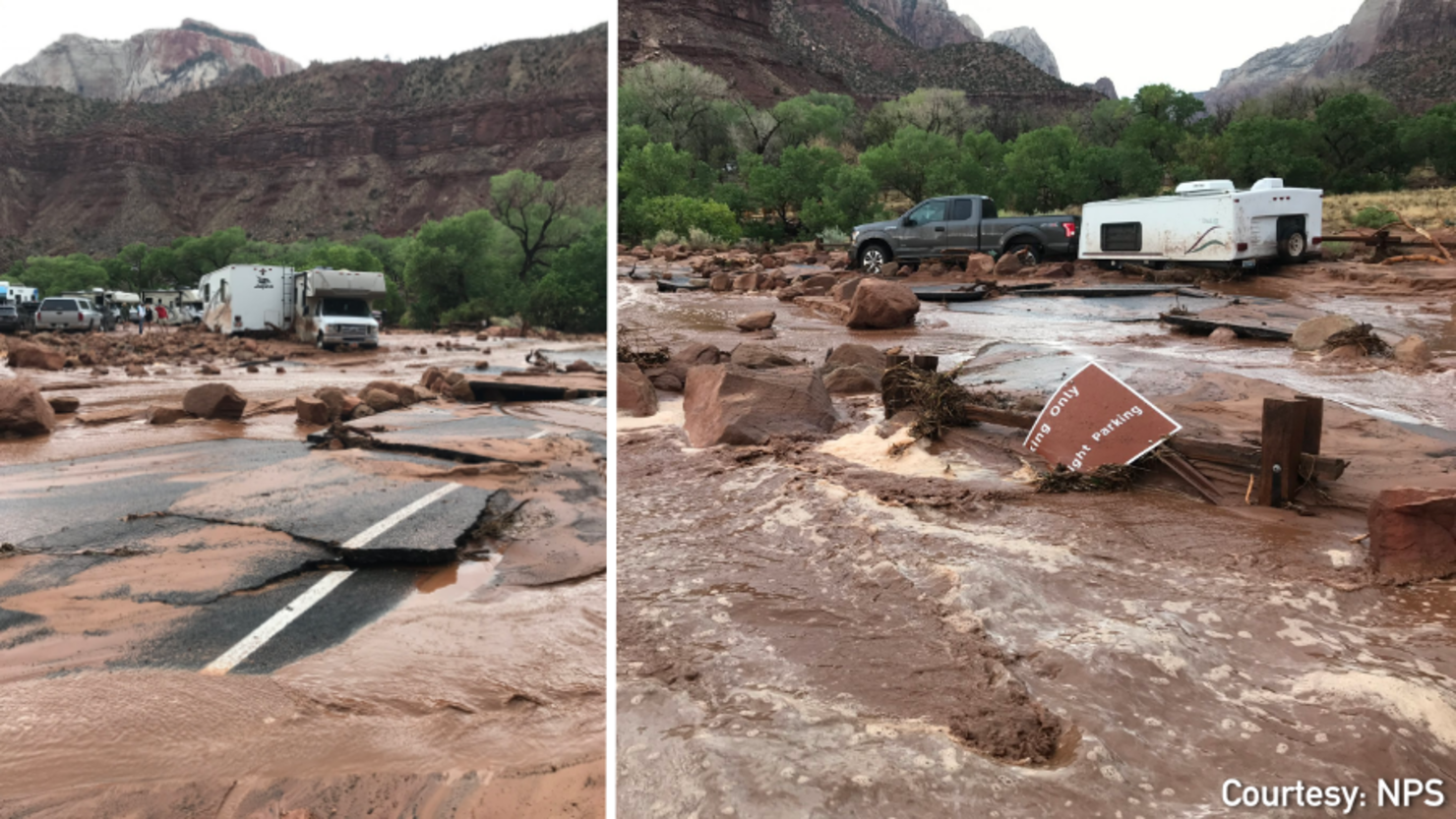 'Worst I've Ever Seen' Flash Flooding Causes Damage At Zion Nat'l Park