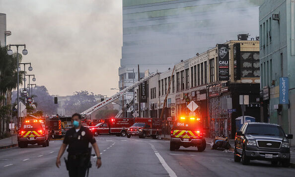 Downtown L.A. Explosion Hurts 11 Firefighters