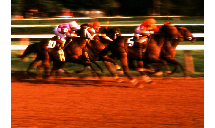 HORSE RACING AT SARATOGA SPRINGS, NEW YORK