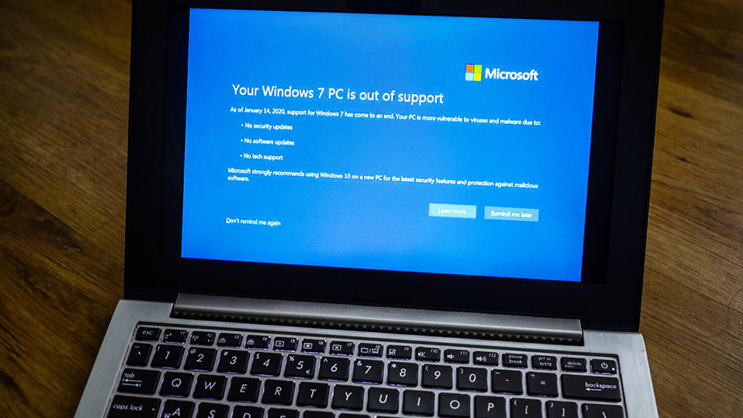 Windows 7 No Longer Supported