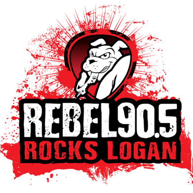 Rebel 90.5 Logan logo