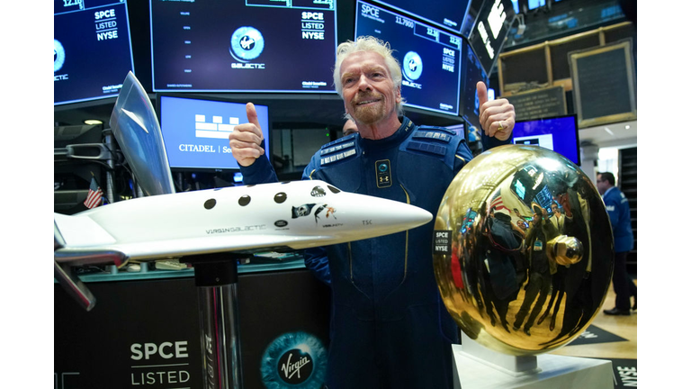 Sir Richard Branson Rings Opening Bell As Virgin Galactic Holdings Joins NYSE