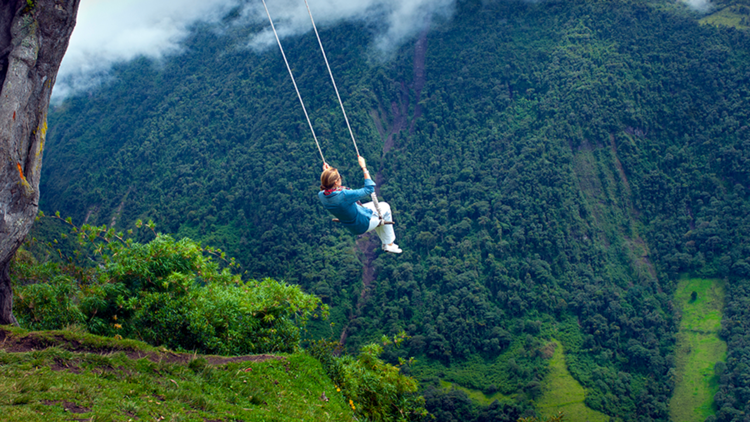 Women Fall Off Swing On The Edge Of A 6,300-Foot Cliff In Chilling Video