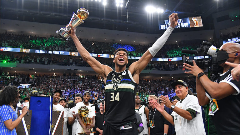 Giannis Antetokounmpo Got a New Watch to Go With His Finals MVP Trophy