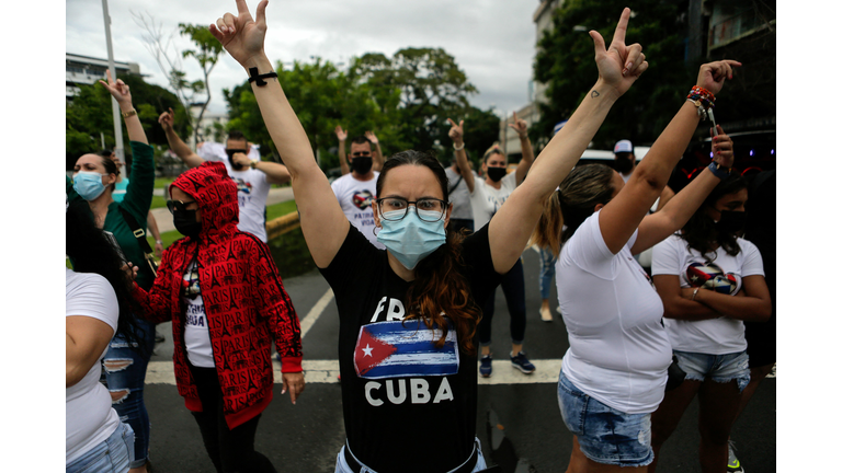 PANAMA-CUBA-POLITICS-DEMONSTRATION