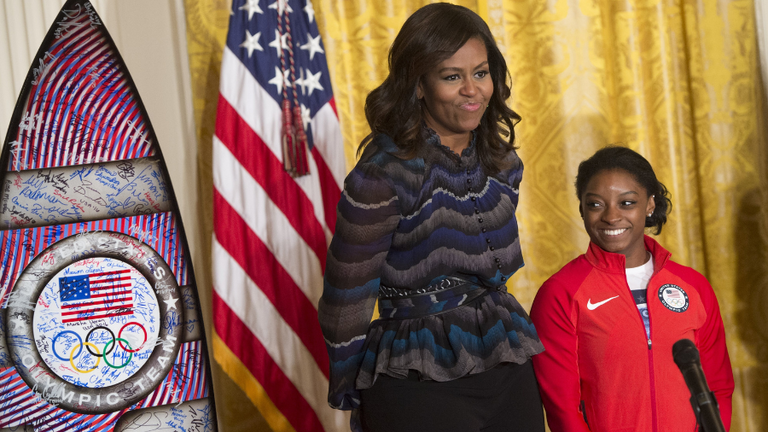 Simone Biles + Michelle Obama