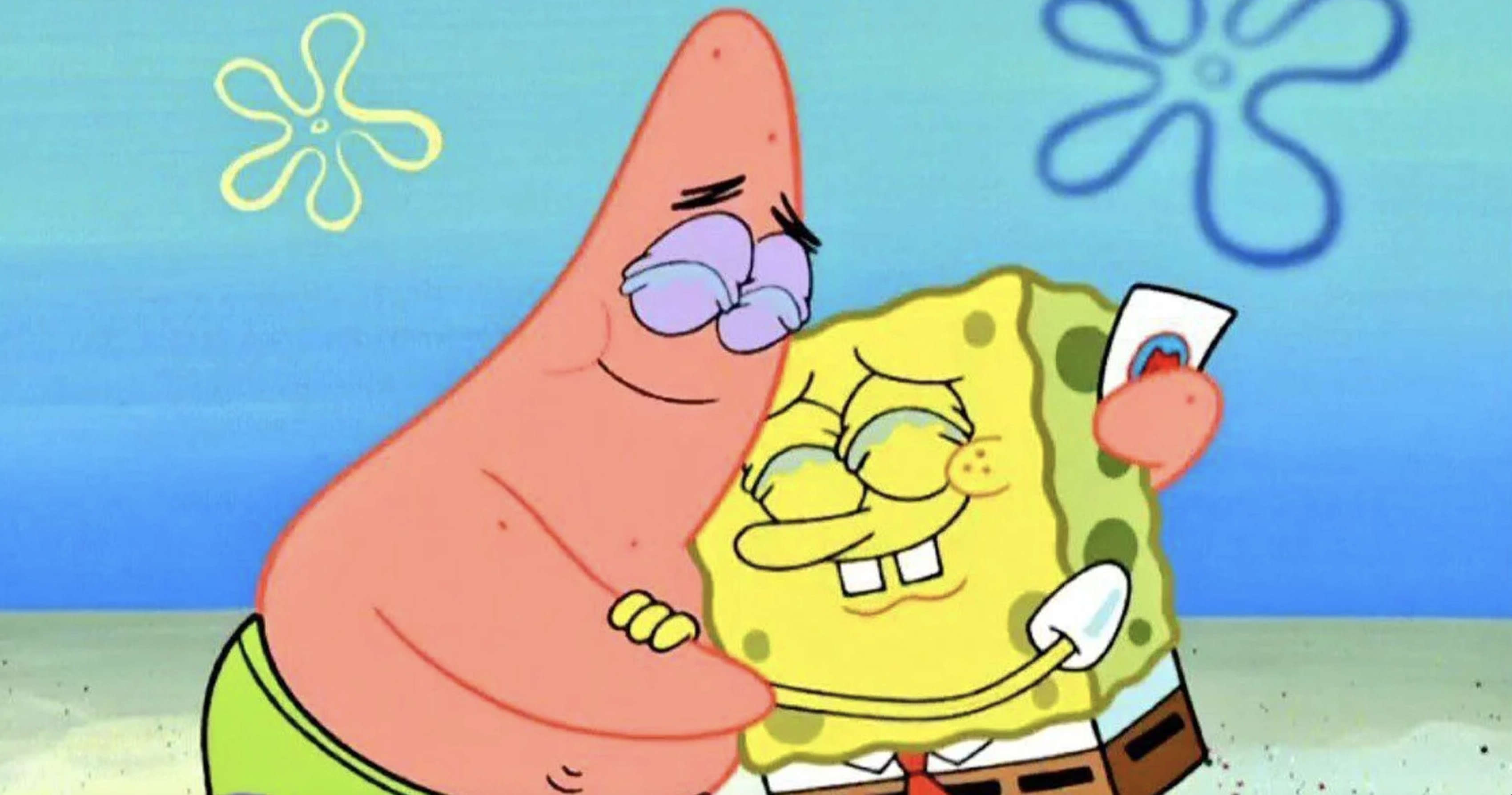 spongebob and patrick kissing