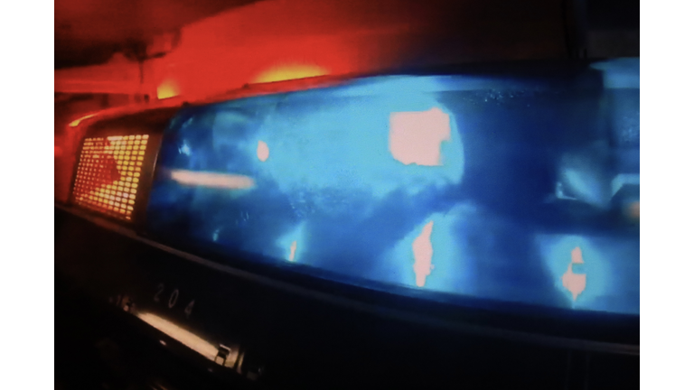 Bright police car lights for emergencies