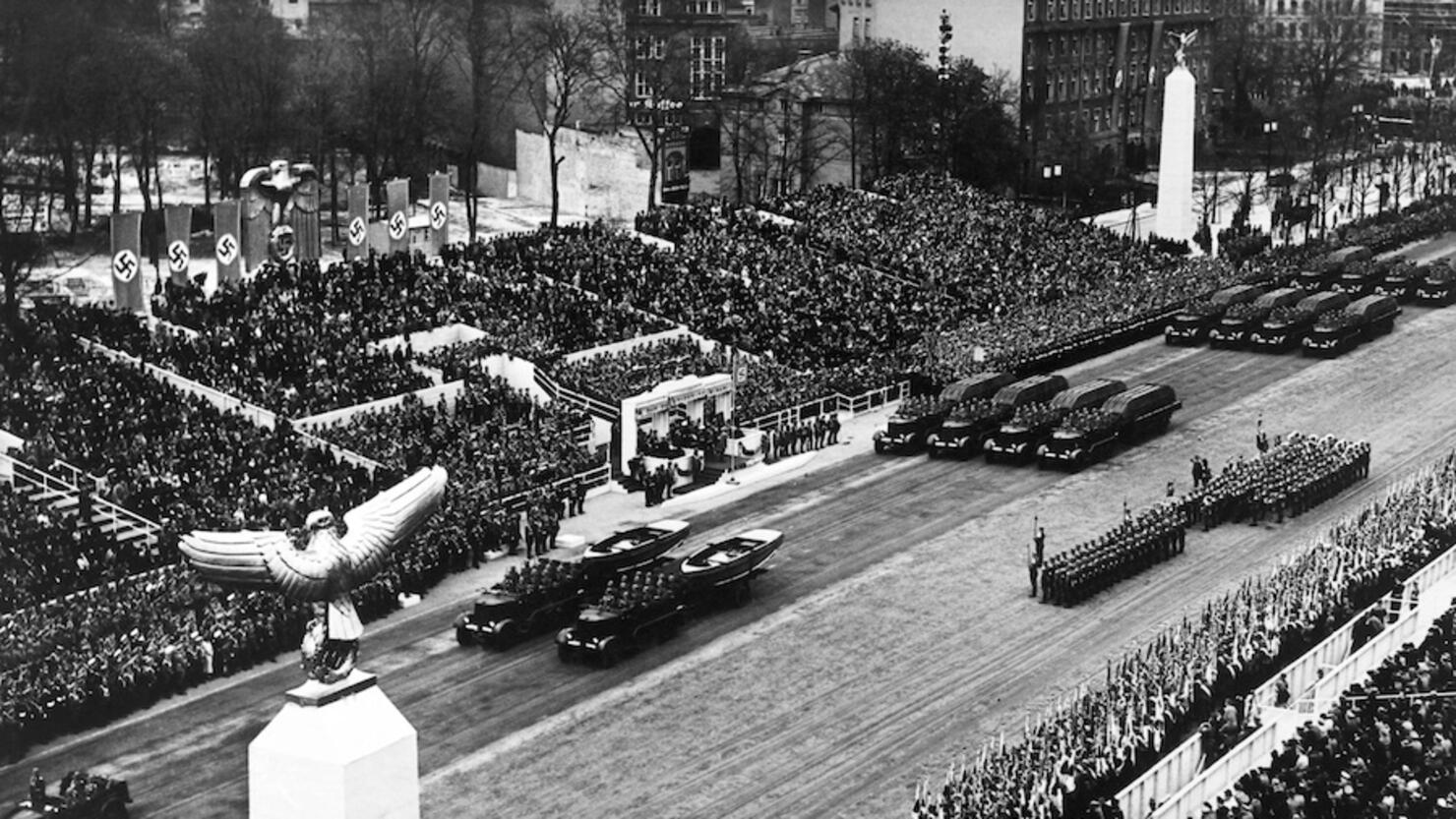 Military Parade For The Celebration Of The 50th Birthday Of Adolf Hitler