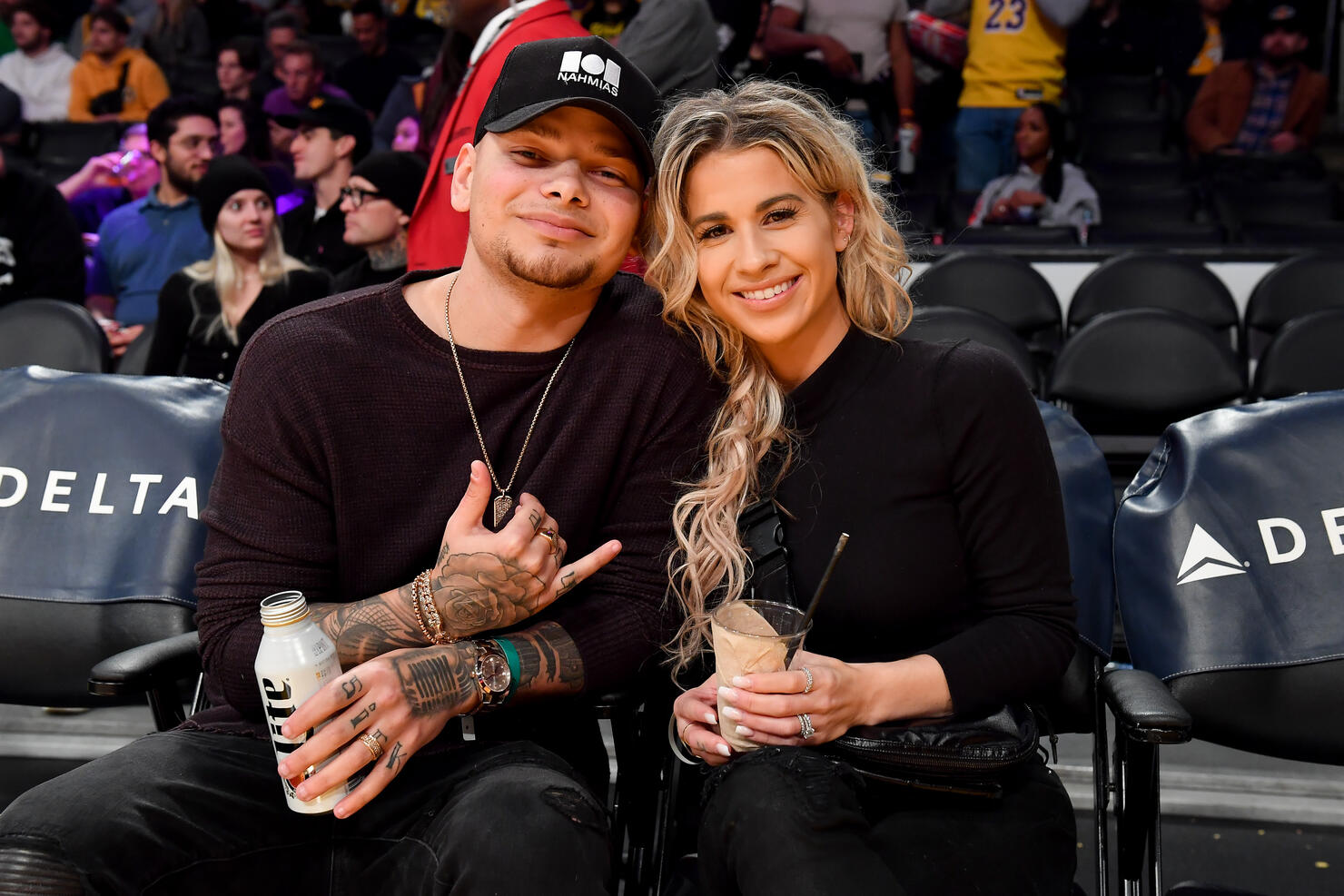 Celebrities At The Los Angeles Lakers Game