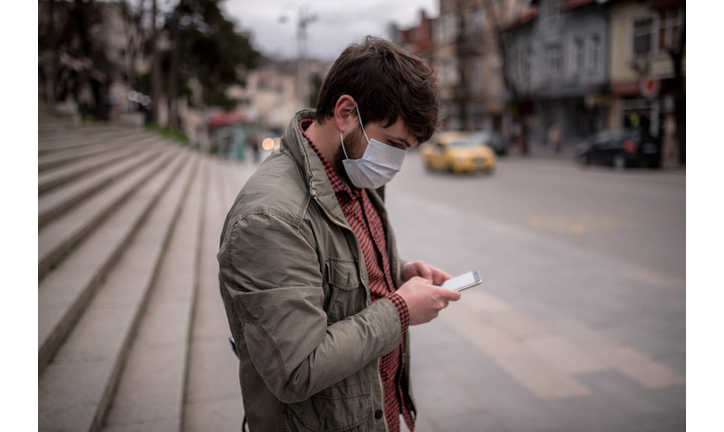 a man with a safety mask