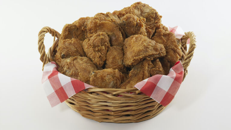 Basket of fried chicken