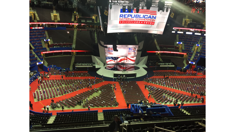 The 2016 Republican National Convention at Quicken Loans Arena in Cleveland, Ohio.