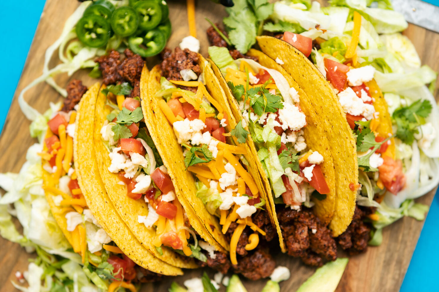 High Angle View Of Taco Served In Tray