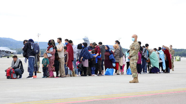 Kabul Evacuees Continue To Arrive At Ramstein Air Base