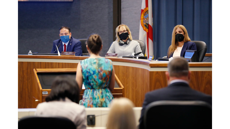 Hillsborough County Florida Teachers Protest Reopening Schools As School Board Meets To Vote On Decision