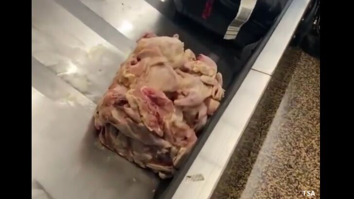 Video: TSA Cries 'Fowl' Over Raw Chicken Spotted on Airport Conveyor Belt
