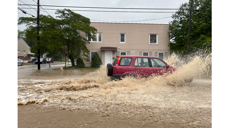 Severe Weather On East Coast As Remnants Of Hurricane Ida Move Over Pennsylvania