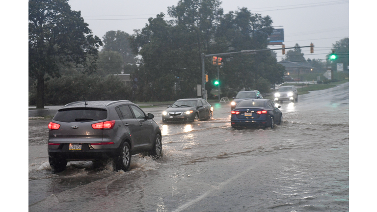 Severe Weather On East Coast As Remnants Of Hurricane Ida Move Over Pennsylvania