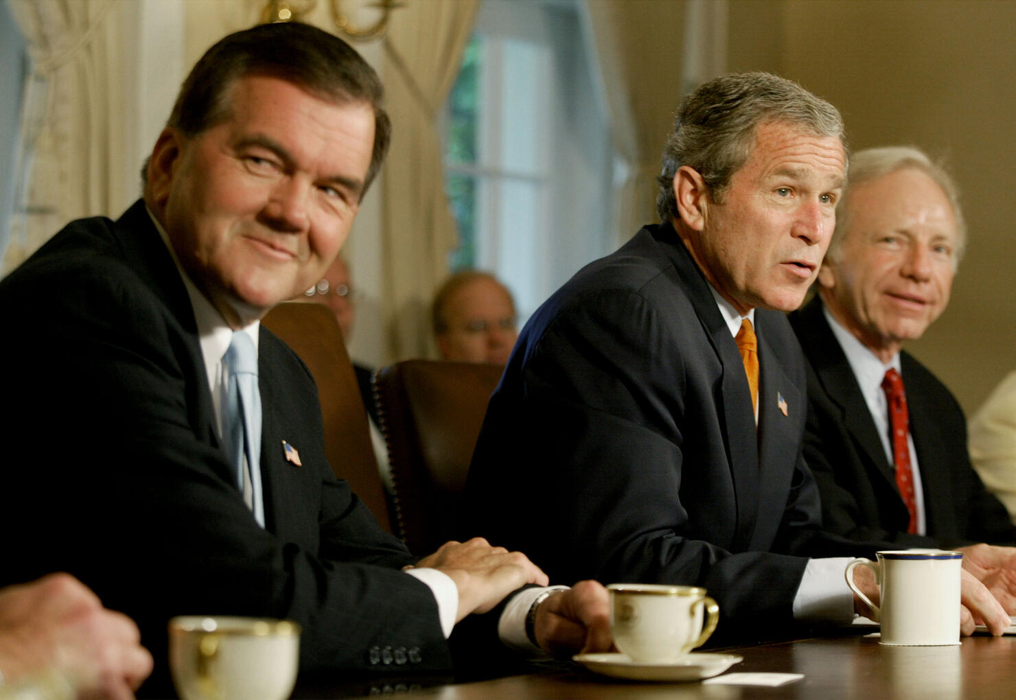 Bush Meets Ridge and Members of Congress 