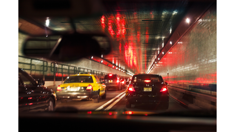 Cars in tunnel
