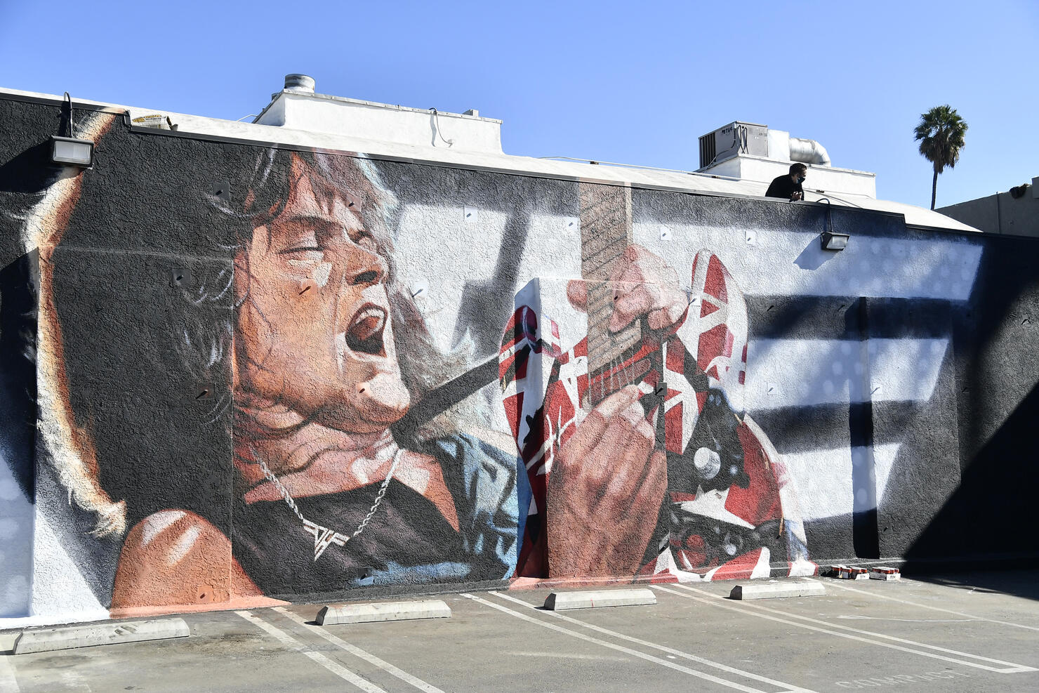 Unveiling Of Eddie Van Halen Mural "Long Live The King" By Artist Robert Vargas