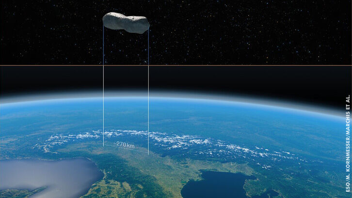 Astronomers capture detailed images of 'dog-bone' asteroid