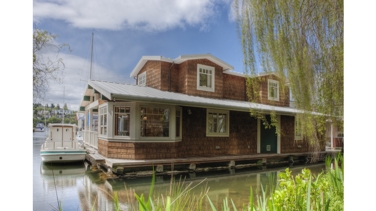Houseboat on canal