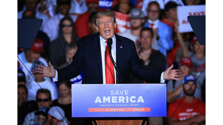 Former President Donald Trump Holds A Rally In Alabama
