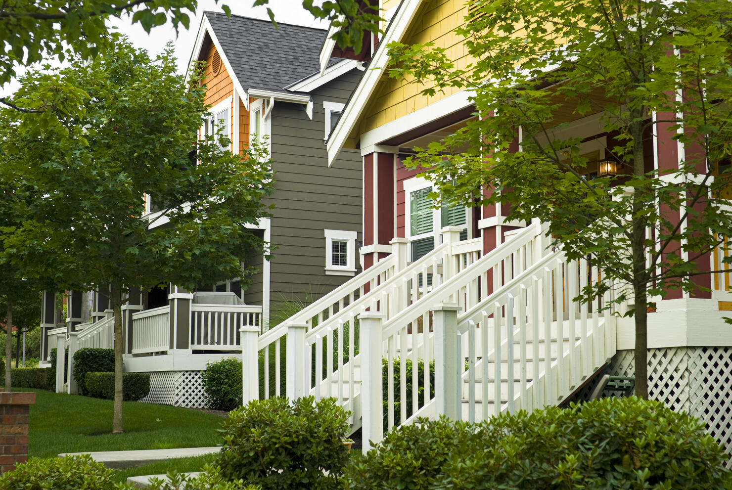 Front yards of All American homes