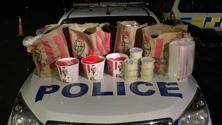 New Zealand Cops Bust Duo Trying to Smuggle Huge Haul of KFC Past Lockdown