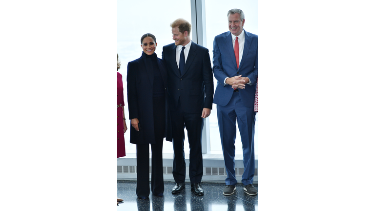 The Duke And Duchess Of Sussex Visit One World Observatory With NYC Mayor Bill De Blasio