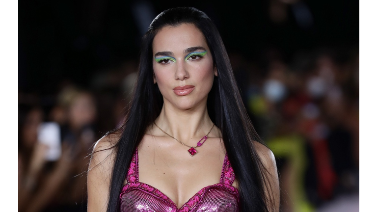 Dua Lipa Makes Her Runway Debut In Versace Fashion Show