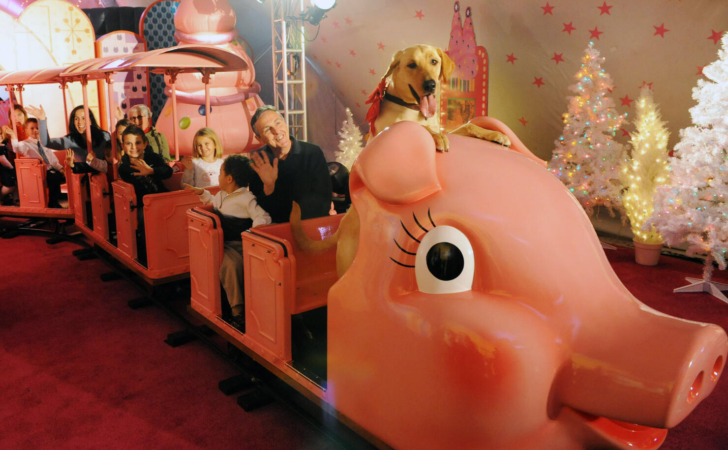 Marley, the Dog from "Marley and Me", Visits Various Atlanta Landmarks