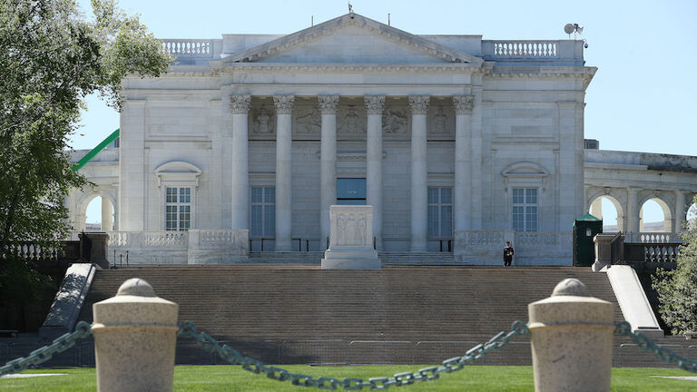 Changing Of The Guard Performed At Arlington Cemetery's Tomb Of The Unknown Soldier