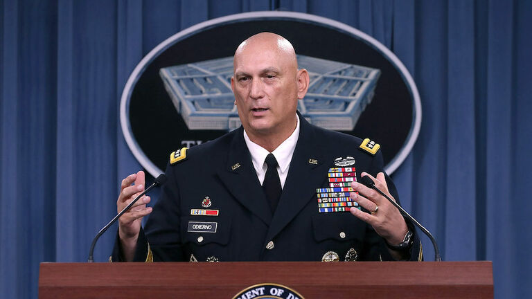 Army Chief Of Staff Gen. Ray Odierno Holds Briefing At The Pentagon