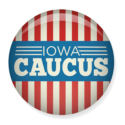 Iowa Caucus Campaign Election Pin Button or Badge