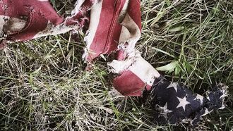 Video: American Flag Destroyed by Bigfoot?