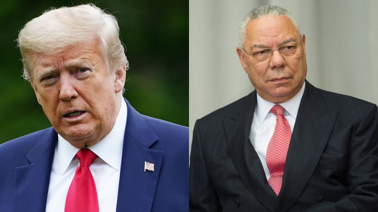 Colin Powell + Donald Trump