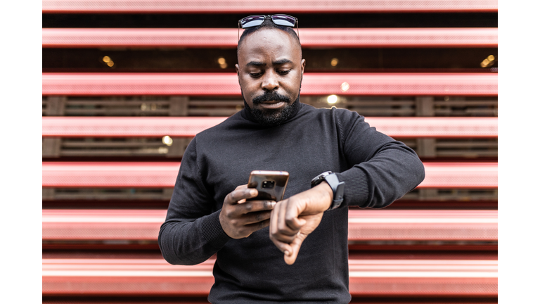 portrait of a young afro businessman