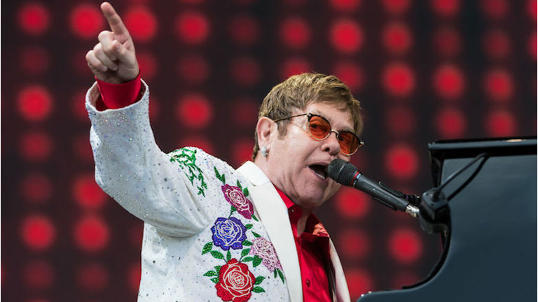 Elton John Performs at the Twickenham Stoop