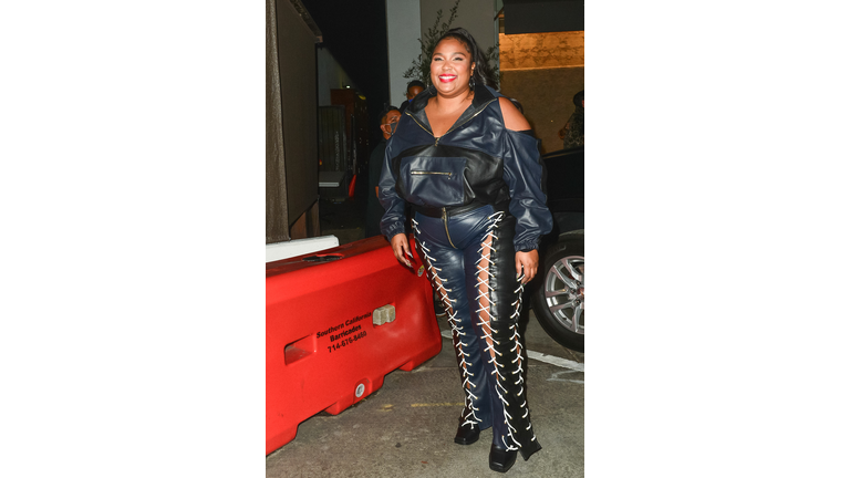 Lizzo Shows Some Skin In Bold Cut Out Leather Pants