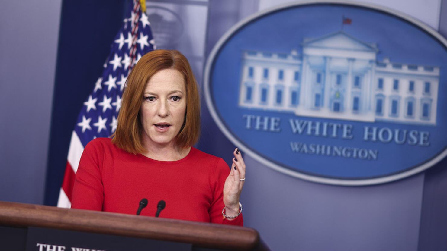 Jen Psaki Briefs White House Media