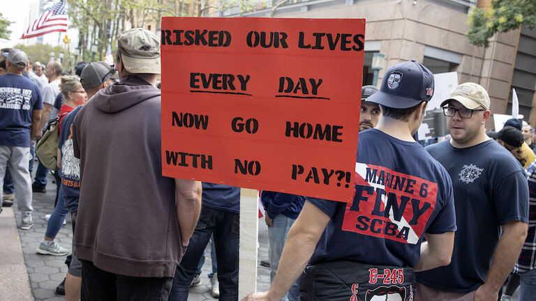 New York City workers hold protest rally against COVID-19 vaccine mandate