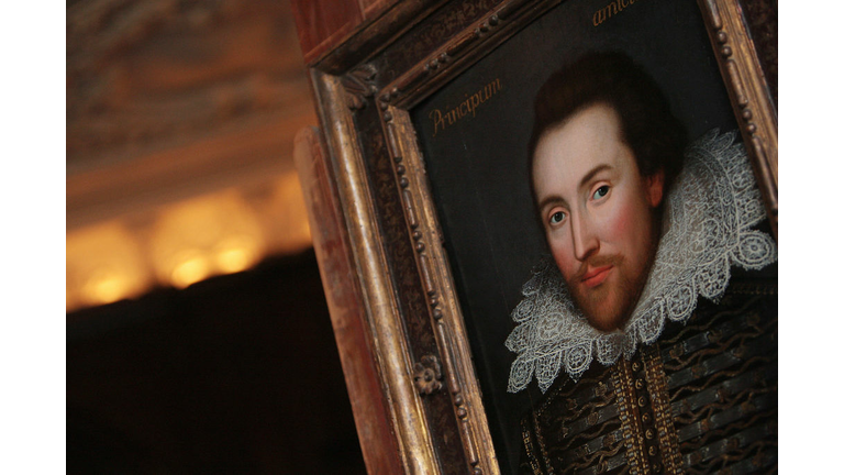 A portrait of William Shakespeare is pic