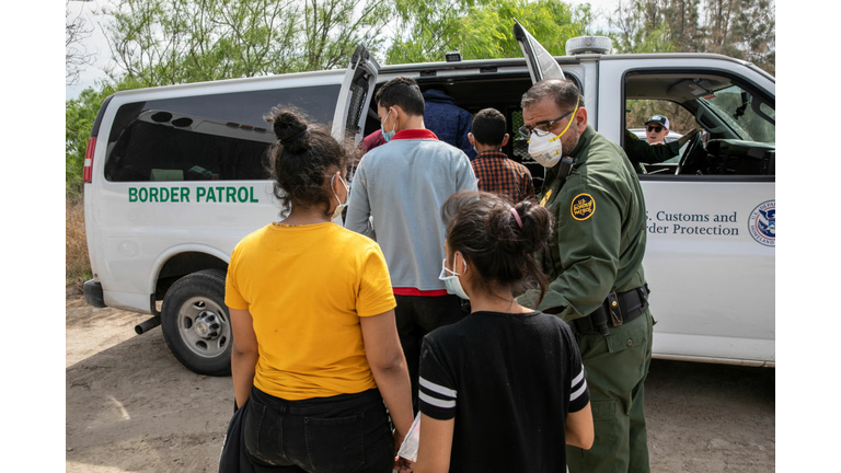 Migrants Cross Into Texas From Mexico