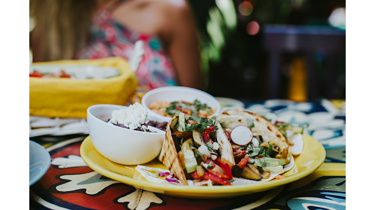 Mexican Food Tacos Dip Colourful Food Table Restaurant Mexican Delicious