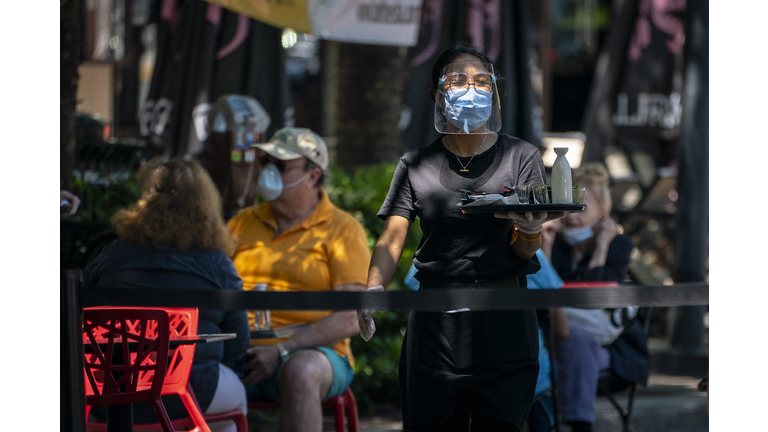 Streets Closed To Provide Space For Outdoor Dining In Bethesda During Pandemic