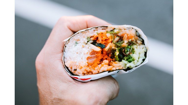 Food Portrait of Sushi Burrito