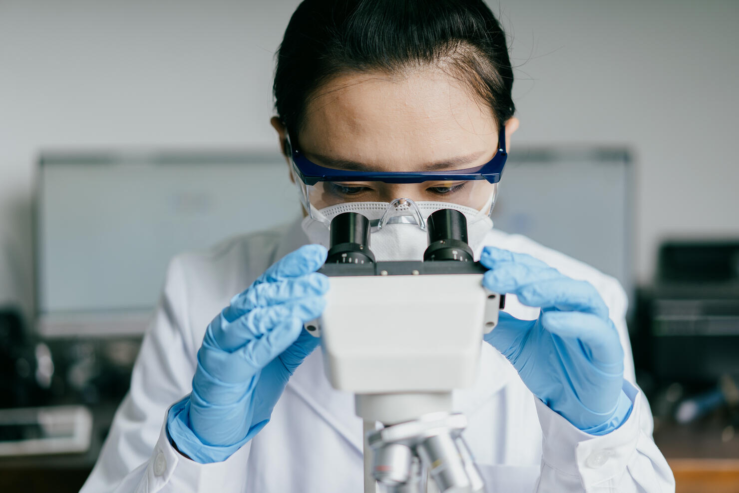 doctor working in hospital laboratory